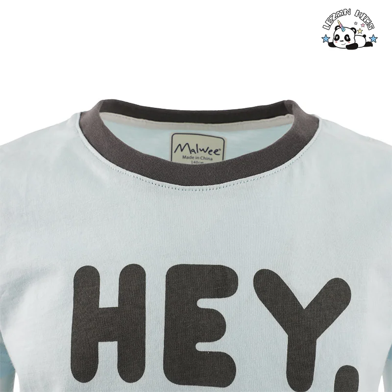 LEZONKIDS - Conjunto de Roupas para Meninos Novos Personalizáveis com Logotipo e Calças de Moda de Verão Impressas